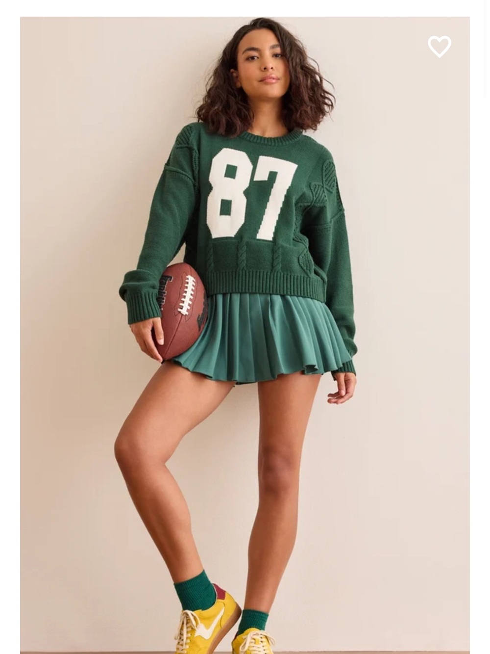 AS Revival Dark Green Knit Sweater with White '87'
